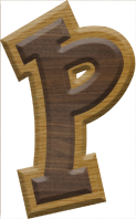 2-3/4 Inch Large Double Raised Fiesta Letter P - RHO