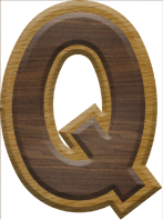 2-3/4 Inch Large Double Raised Fiesta Letter Q